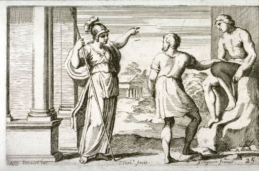 Carlo Cesio (s. XVII) Minerva enseñando a Prometeo a dar vida a la estatua, Farnese Gallery Panels
